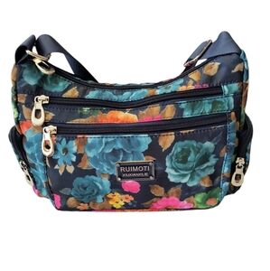 Ruimoti Nylon Floral Shoulder/Crossbody Bag